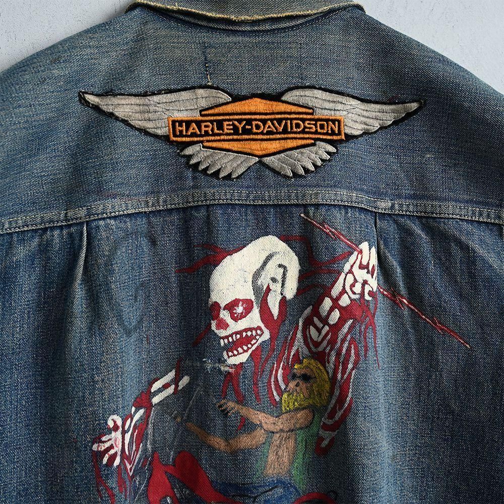 LEVI'S 506XX CUT-OFF BIKER'S VEST with SKULL PAINT（1940'S