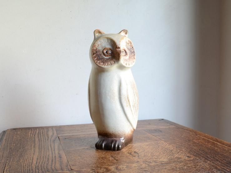 ヴィンテージ フクロウモチーフ 陶器オブジェ｜アンティーク雑貨