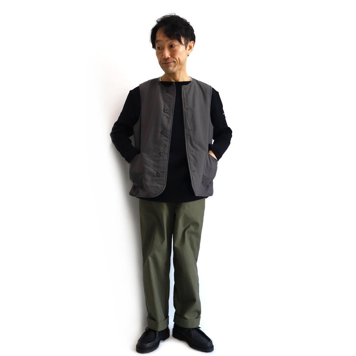 ARAN（アラン）ナイロンタッサー ベスト（ダークグレー） - 5minutes