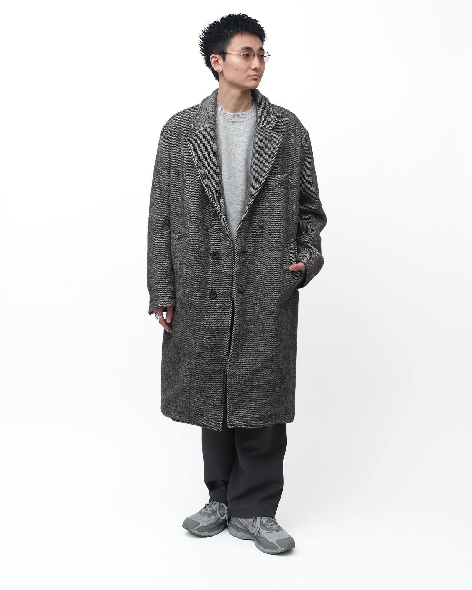 Engineered Garments Chester Coat - Wool Shaggy Twill #Black [RV207