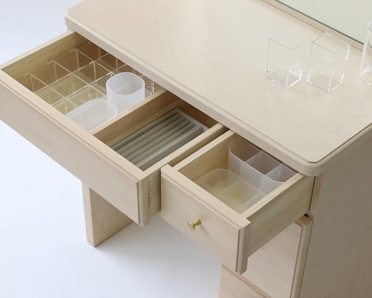 収納にMUJI 無印良品のアクリルケースが使える一面ドレッサー/レーヴ