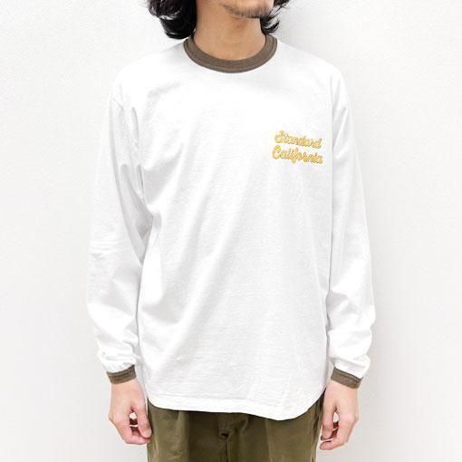 SD US Cotton Script Logo Ringer Long Sleeve T - STANDARD CALIFORNIA