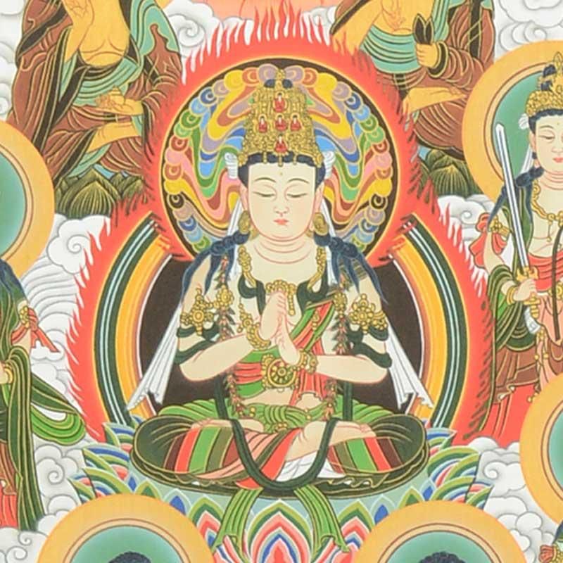 真言宗】 十三仏掛け軸 林英華 弘法大師入り (3尺～4.5尺） 初盆 新盆