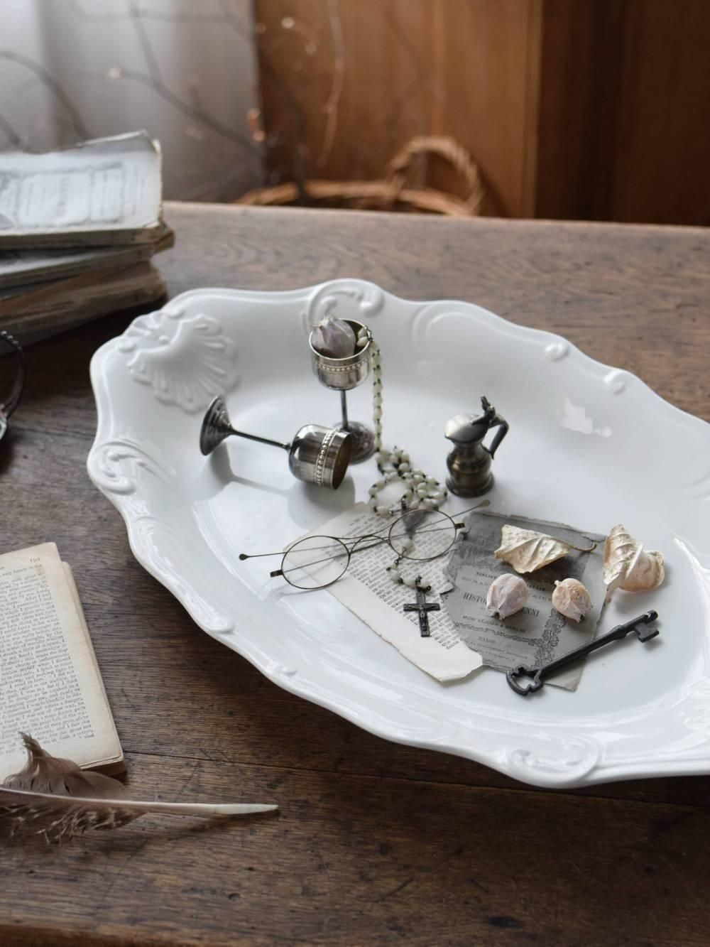 オーバルプレート.Limoges アンティーク雑貨 フランス リモージュ