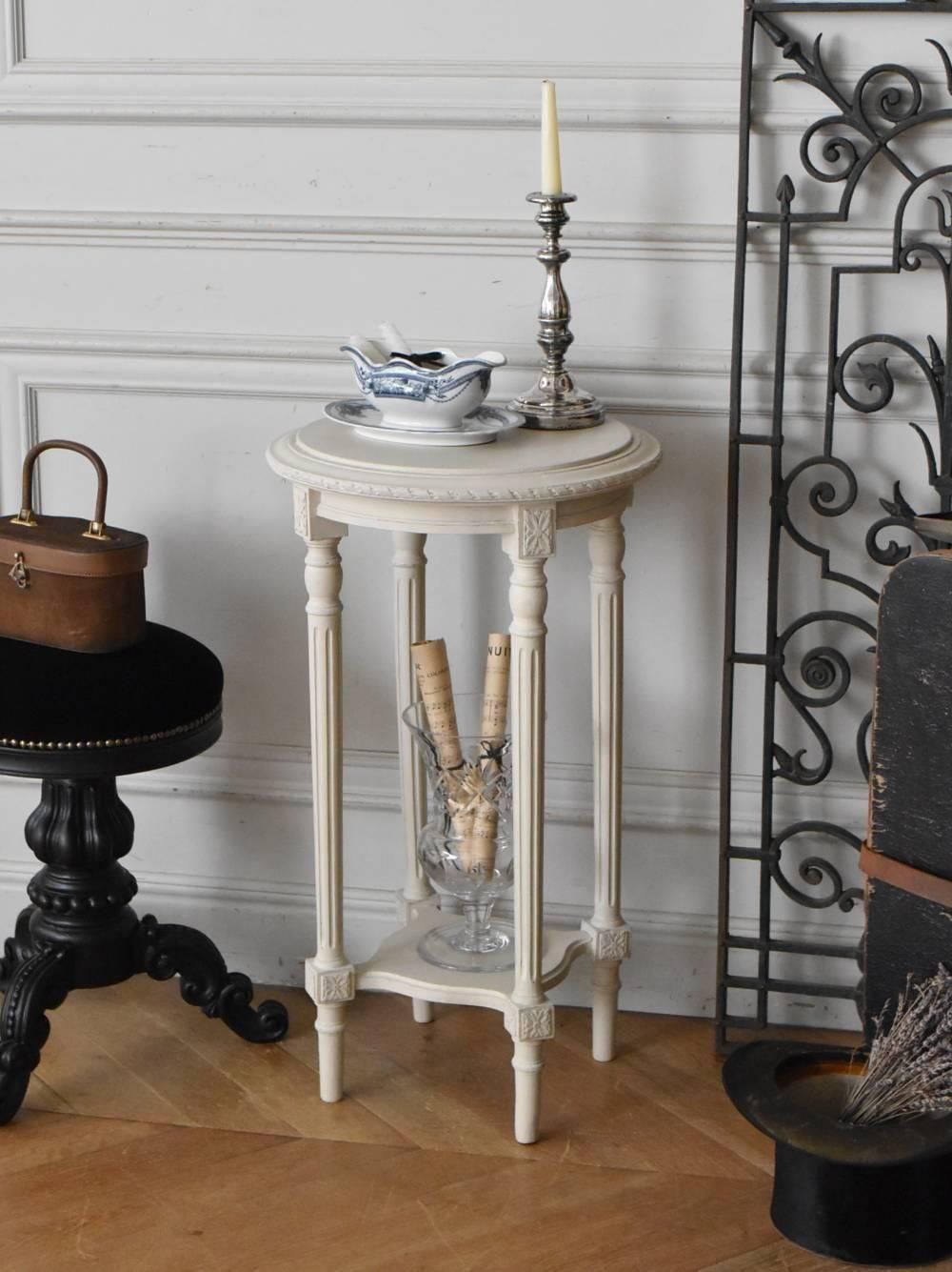 ラウンドテーブル.15 フランスアンティーク家具 サイドテーブル 花台