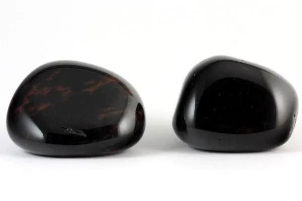 国産黒曜石 原石 磨き 2個セット87g / 和田峠産・十勝産｜天然石 通販