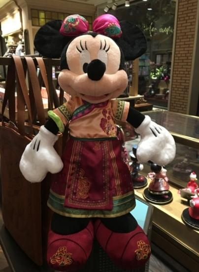 上海ディズニーランド ミニー チャイナ服 ぬいぐるみ - ディズニー