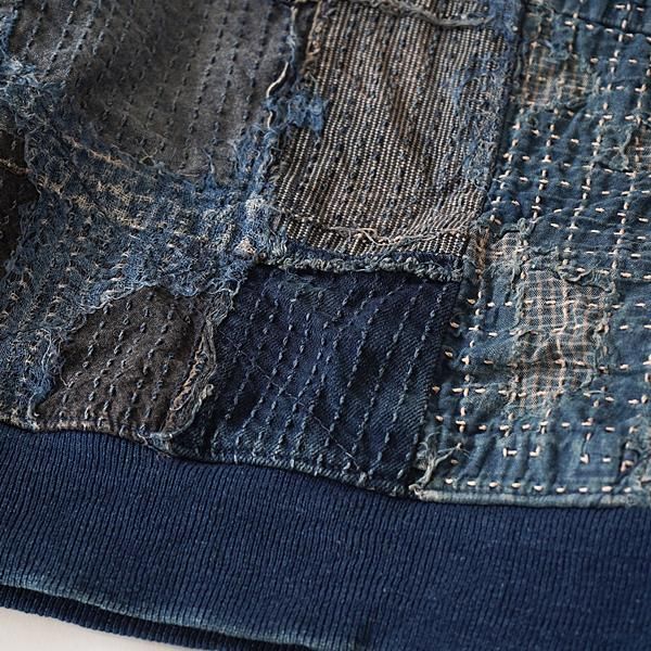 KAPITAL - IDG裏毛×BORO 2TONE BIGスウェット - BLUE NEON