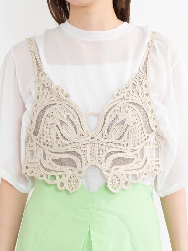 Cording Embroidery Vest-コーディングエンブロイダリーベスト-Mame