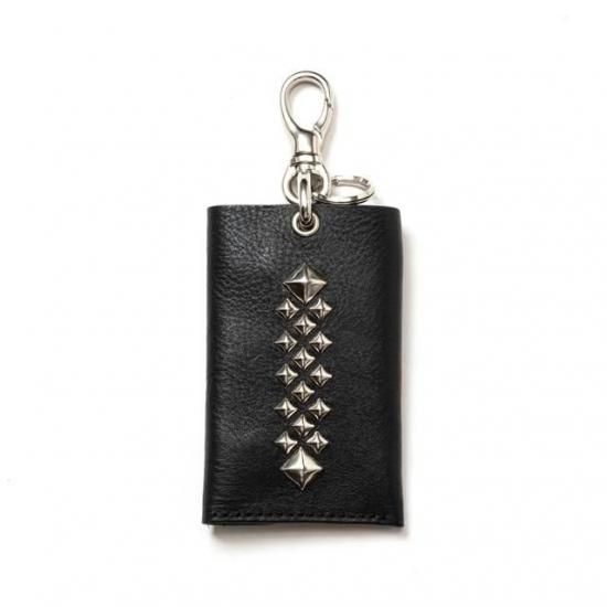 CALEE STUDS LEATHER KEY CASE - FLOATER
