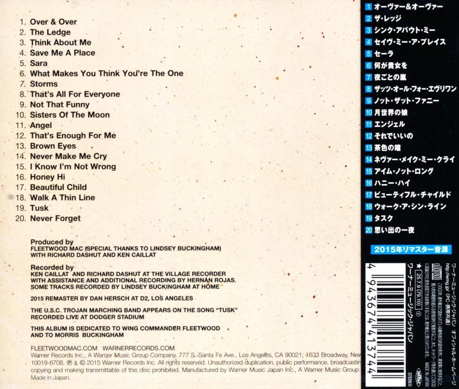 FLEETWOOD MAC フリートウッド・マック / Tusk 「牙（タスク）」 2025