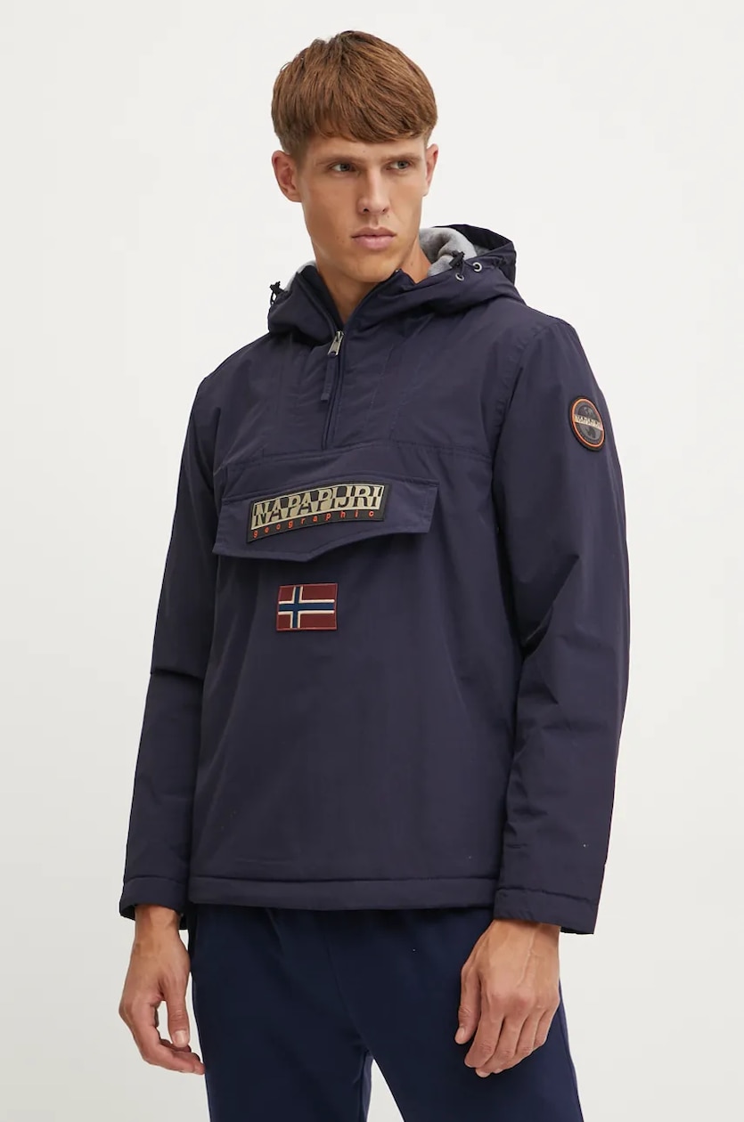 Napapijri jacket Rainforest men's navy blue color NP0A4GMC1761 at
