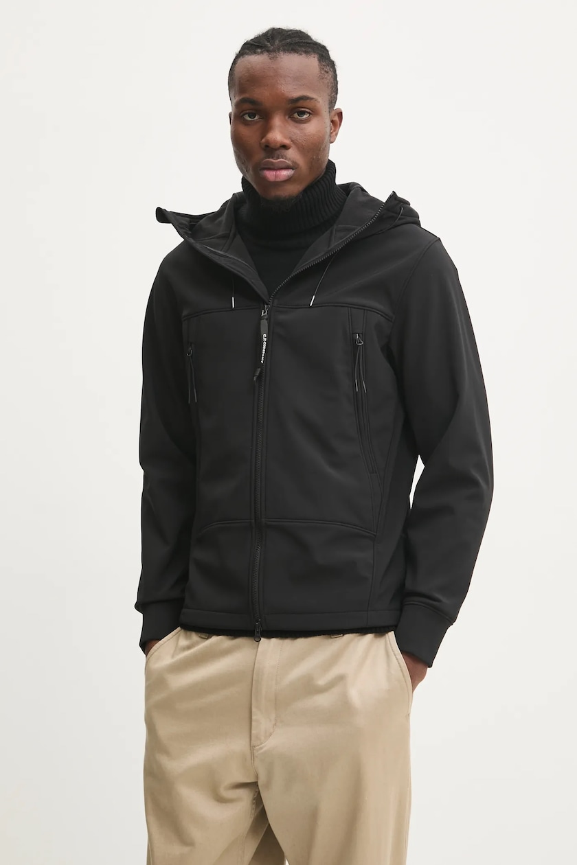 C.P. Company jacket C.P. Shell-R Goggle Jacket men's black color