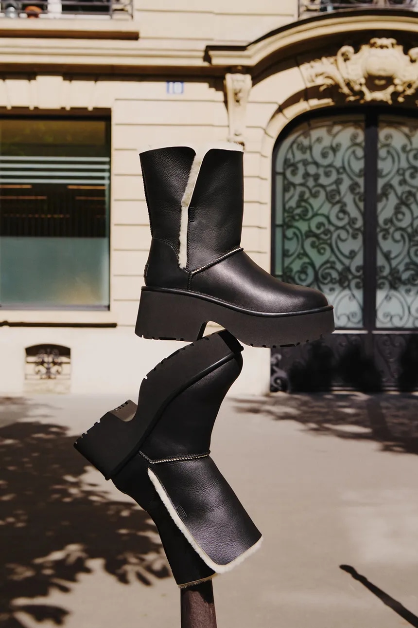 UGG leather snow boots Esmee Leather Boot black color 1172590.BLK