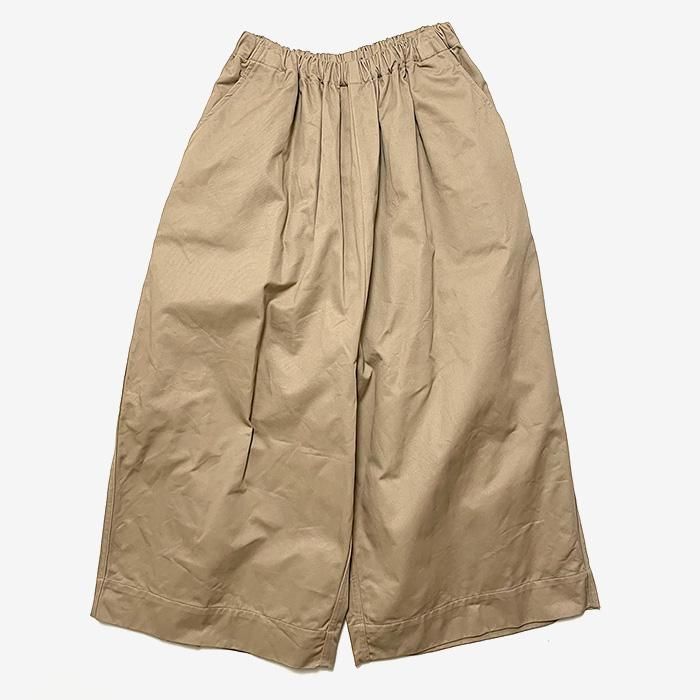 ゴーシュ | カツラギ | ワイドパンツ(8分丈) | ベージュ - Stripe-inc