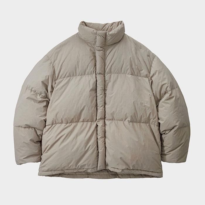 Graphpaper | Men | Garment Dyed Down Jacket | Grege - Stripe-inc