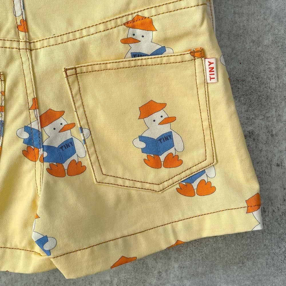 tinycottons READERS SHORT OVERALL mellow yellow タイニーコットンズ