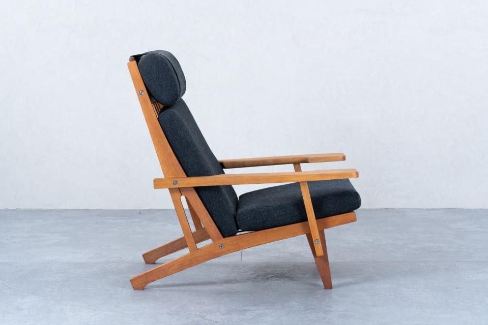 Hans J Wegner GE375 ハイバックソファ オットマンセット オーク