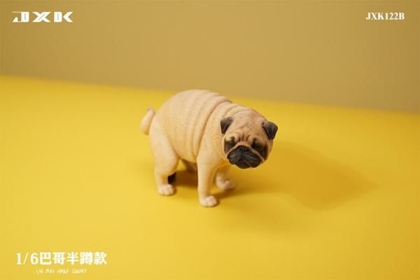 送料無料 1/6 JXK studio JXK122 パグ犬 - 1/6フィギュアの通販、予約