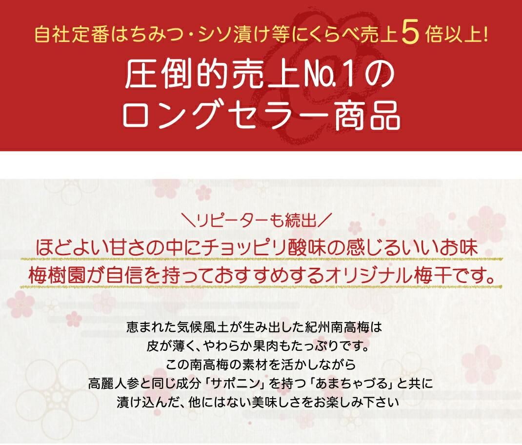 A-1]あまちゃづる入 みなべの梅 400g～500g - プラムレディ - 紀州産南