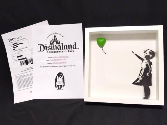 世界限定10個】バンクシー Dismaland 3D Shadow Box 風船と少女