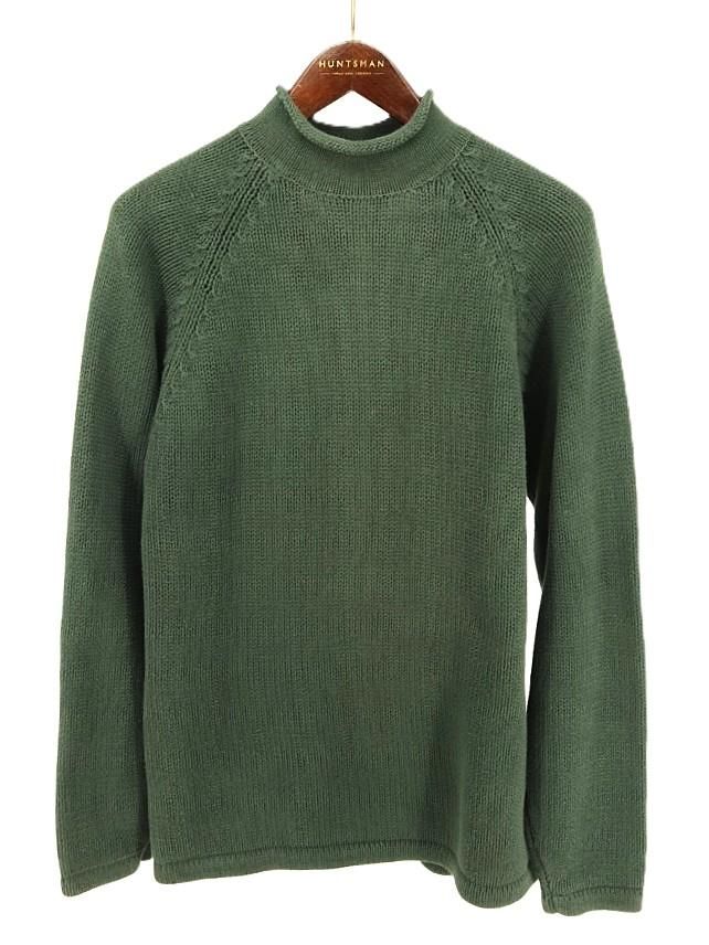 古着 90's J.CREW ジェイクルー 青タグ ハイネック モスグリーン