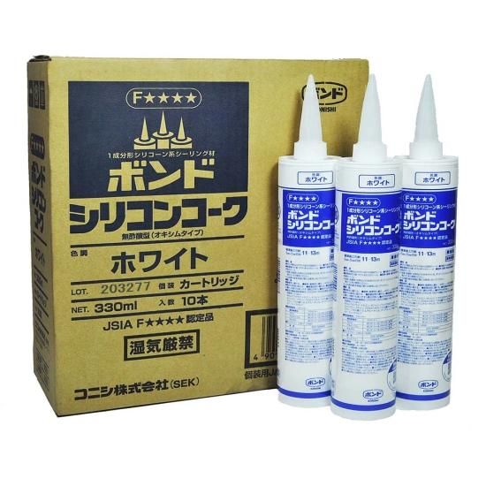 コニシ株式会社 ボンド シリコンコーク 330ml（ホワイト/グレー）1箱
