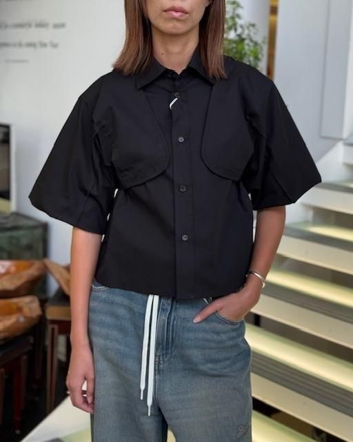 MM6 MAISON MARGIELA｜LONGSLEEVED SHIRT｜BLACK｜2025秋冬｜正規 通販