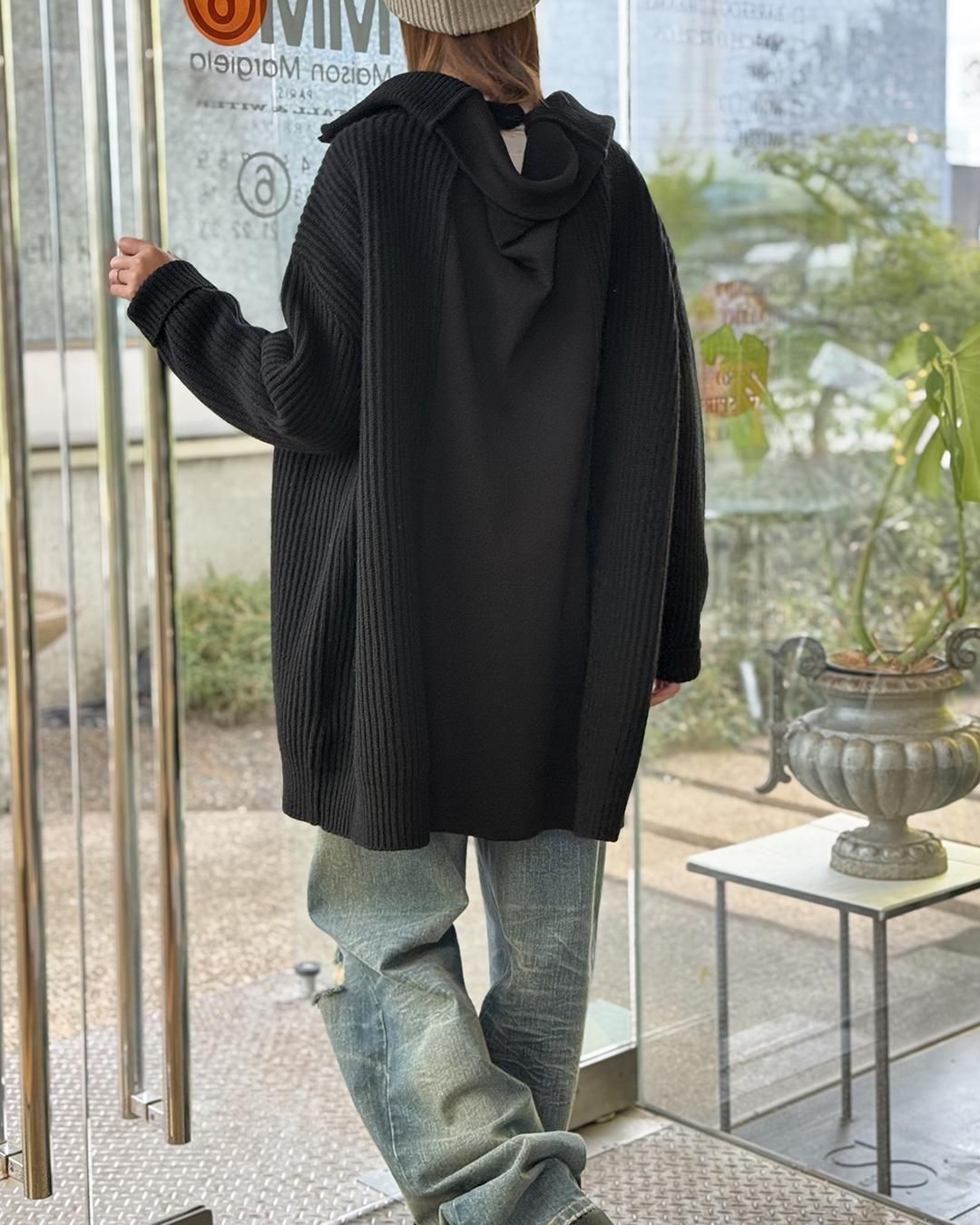 MM6 MAISON MARGIELA｜ジップアップニット｜ブラック｜2025秋冬｜正規