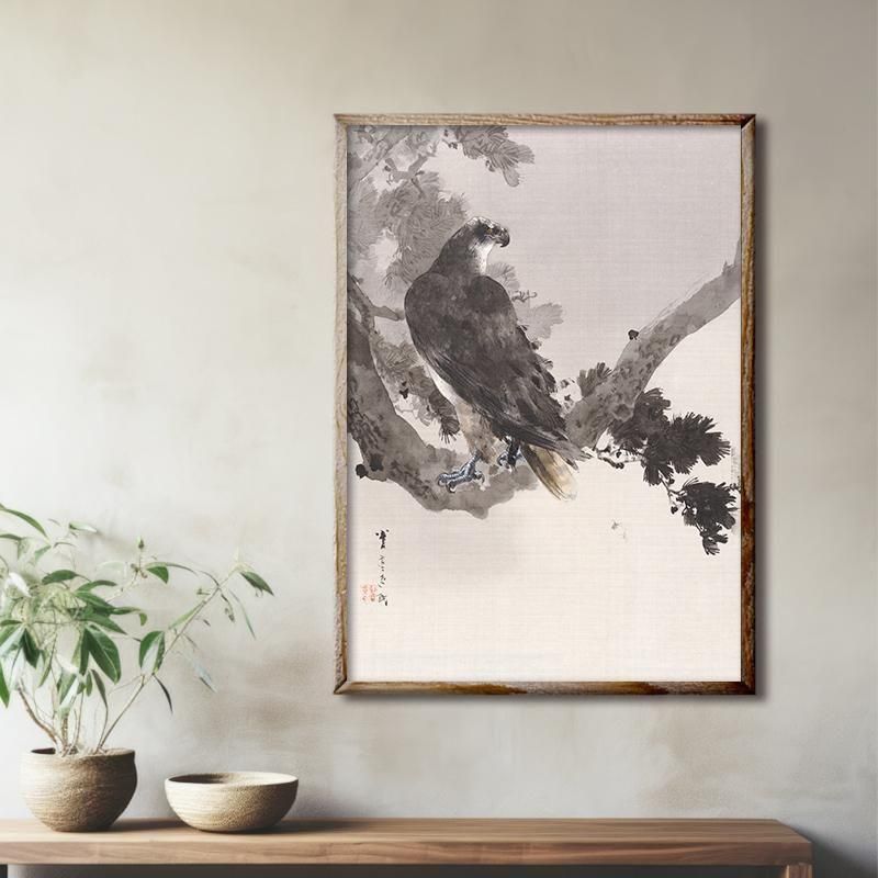 花鳥魚鰕画冊 | 松に鷹図 - ROSSO GRAFICO