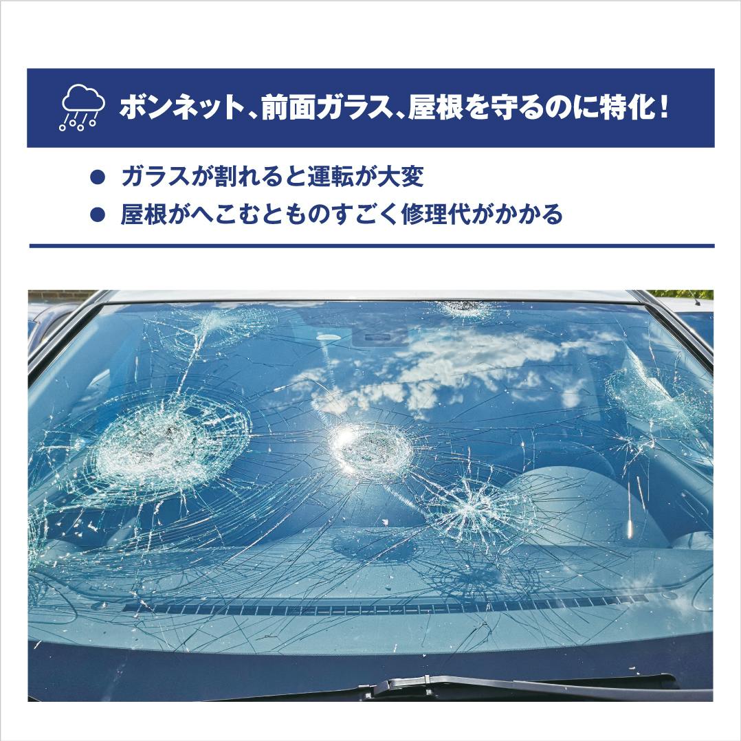 雹の被害が少しでも軽減できればとの思いで作ったカバー【コンパクト