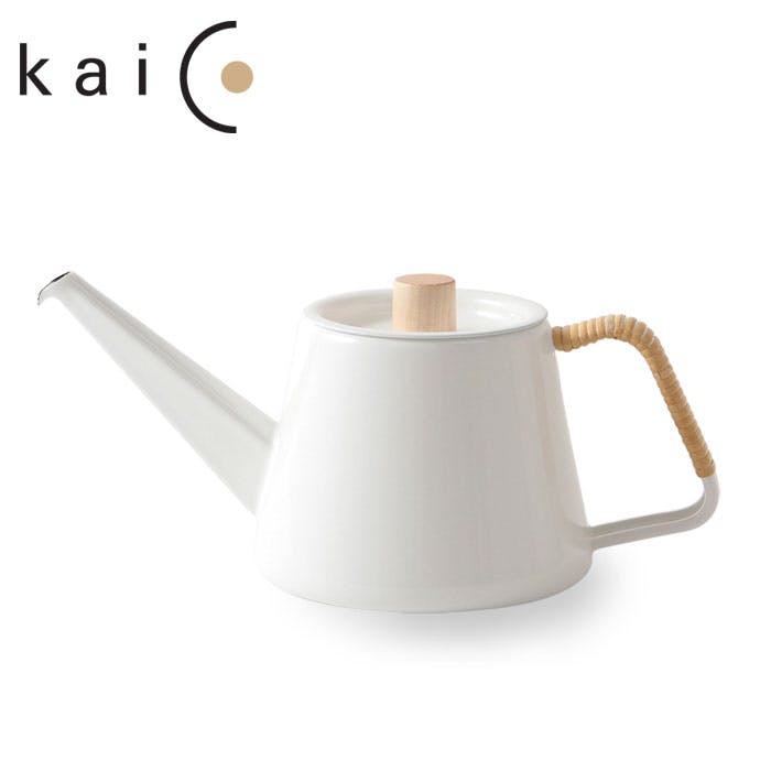 Kaico カイコ ドリップケトル 籐 0.95L IH対応 K-0251【IH 200V 琺瑯