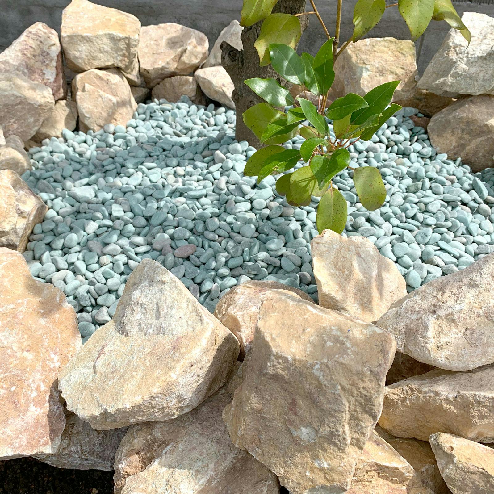 TAIKOH 新緑花石 8分 22-28mm 10kg 化粧砂利 グリーン 緑 玉石 中