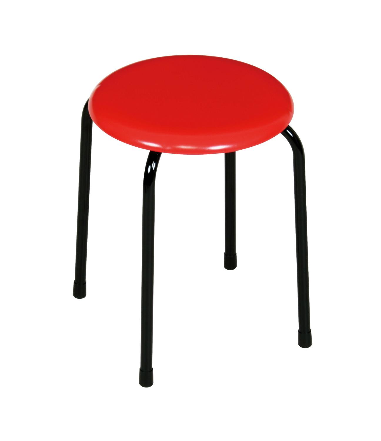 KOEKI 弘益 UTILITY 丸イス レッド φ32×42 完成品 丸椅子 スツール