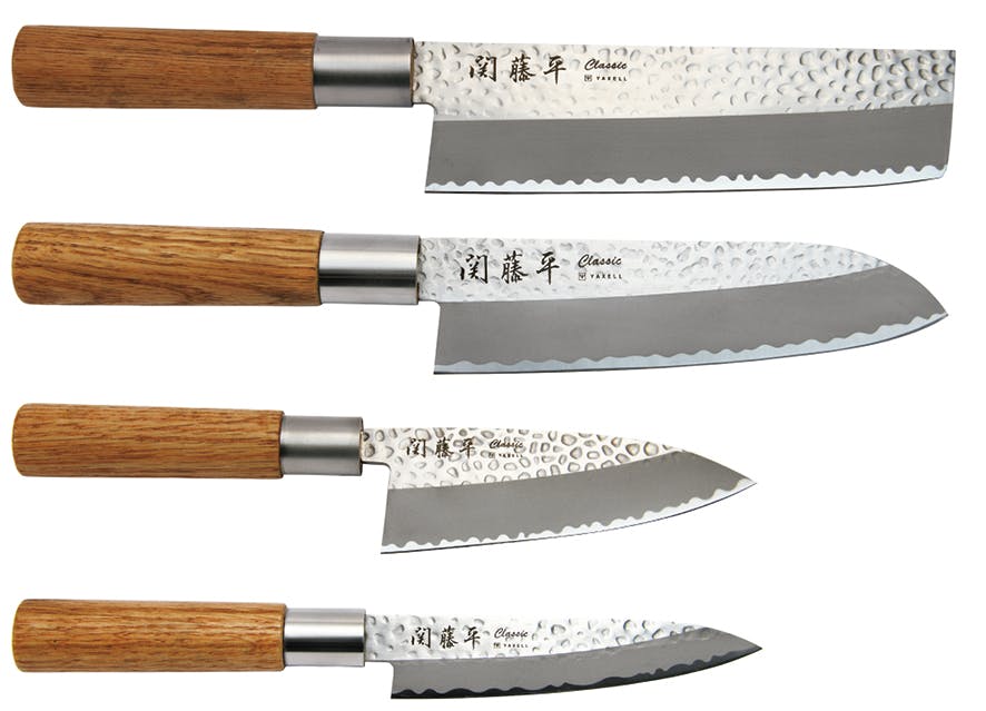 ヤクセル 関藤平Classic 4点セット (菜切・三徳・小出刃・ペティ) 包丁