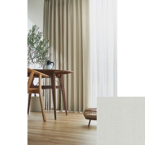 Eco de Happiness 【ネコパピ】レースカーテン KZE9344(ナチュラル