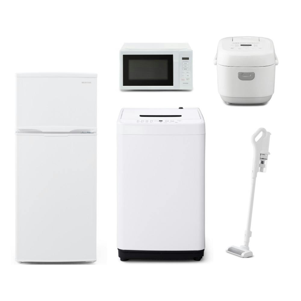 アイリスオーヤマ 【冷蔵庫・洗濯機 開梱設置】家電5点セット(冷凍