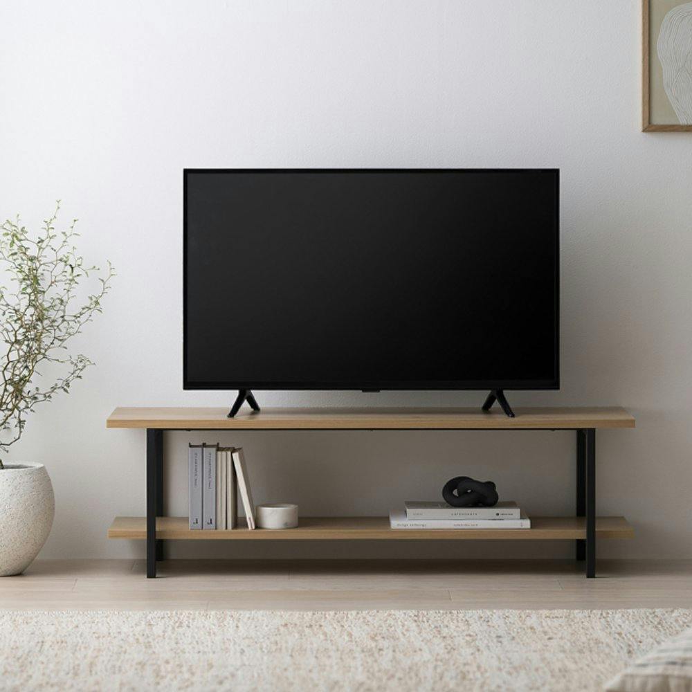 アイリスオーヤマ AVボード HAB-1000 ナチュラル/ブラック 収納 整理