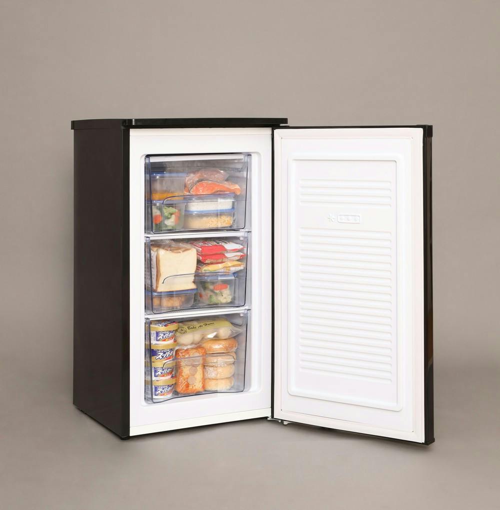 アイリスオーヤマ 前開き冷凍庫 60L ブラック 冷凍食品 ノンフロン