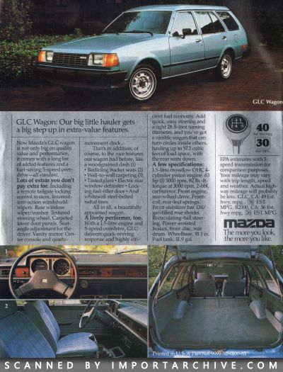 1983 Mazda Full Lineup Brochure (Late Version w/ 626) - ImportArchive