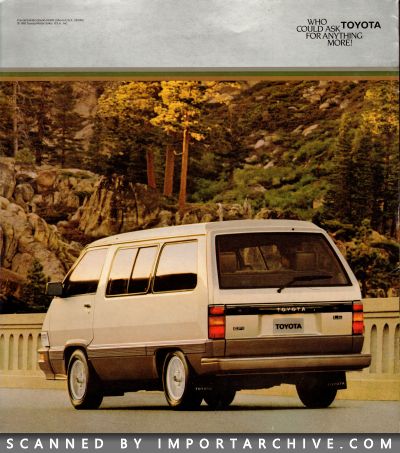 1986 Toyota Van Brochure (Cargo and Passenger Version) - ImportArchive