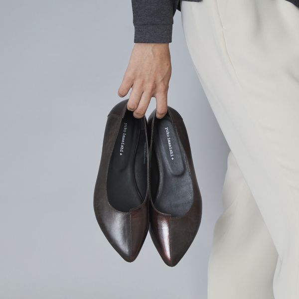 yuko imanishi＋/ダブルフェイスフラットシューズ YOSHI -足指が痛く