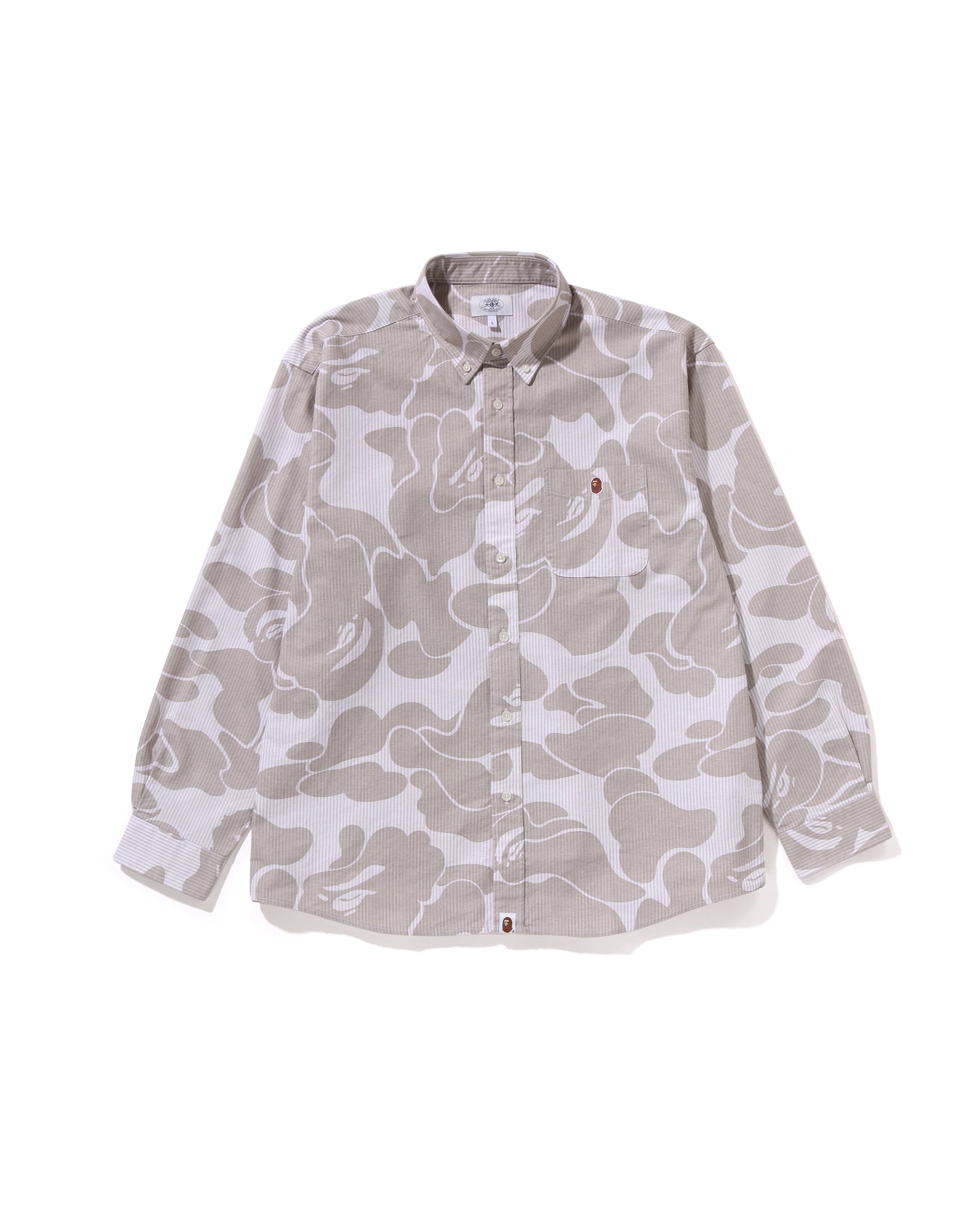 A BATHING APE® Stripe Camo Relaxed Fit Shirt | Bape official