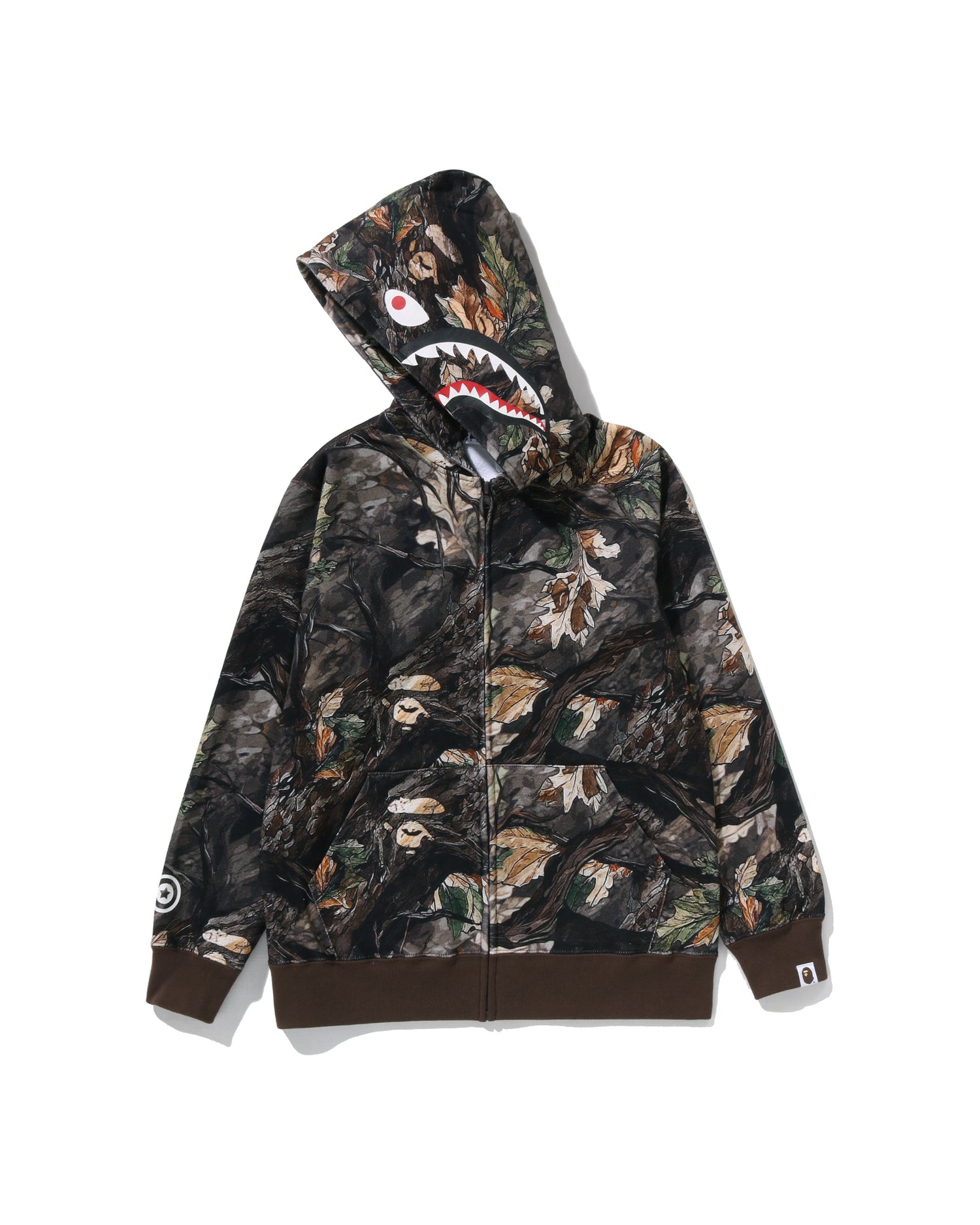 A BATHING APE® Kids Tree Edge Camo Shark Zip Hoodie Jr | Bape