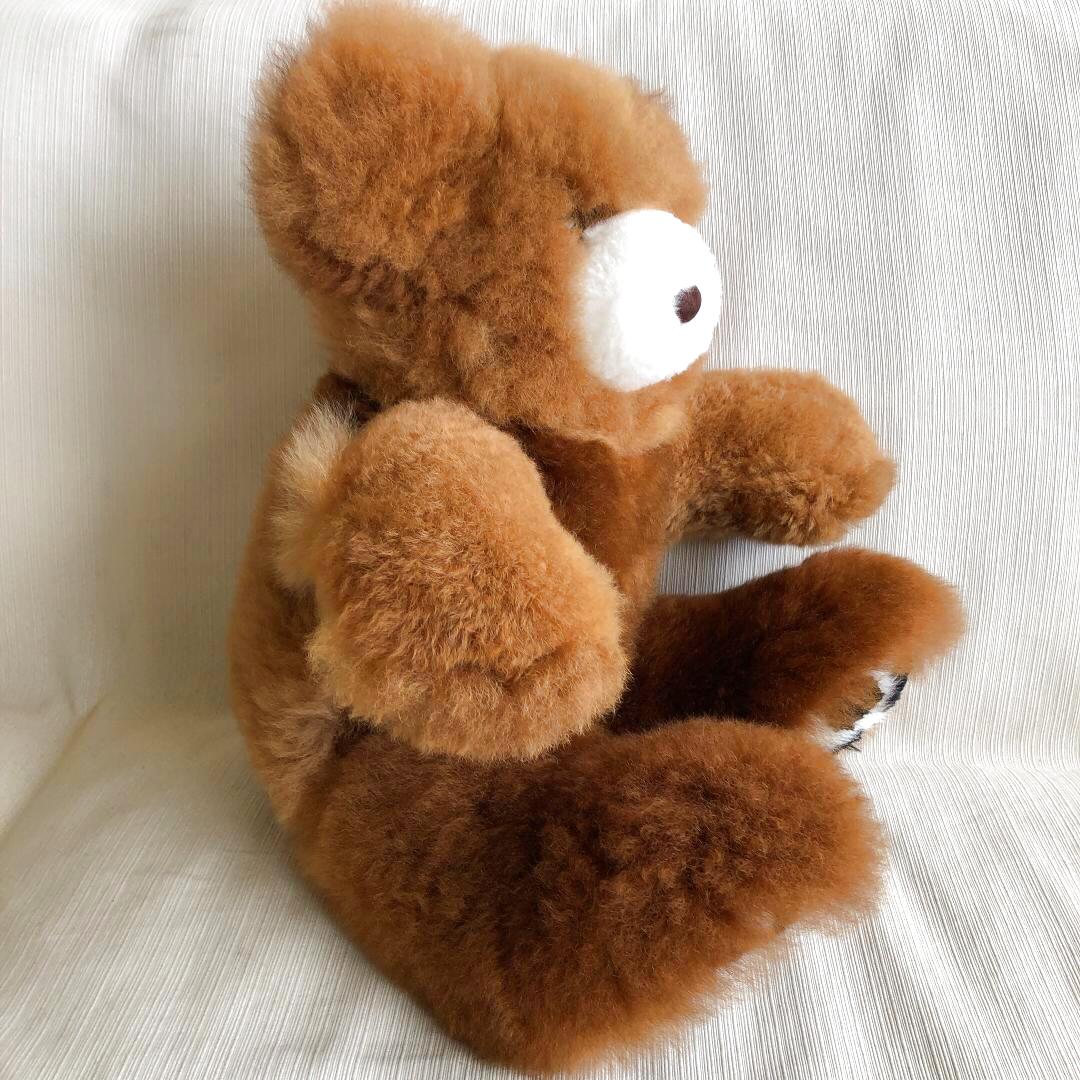 アルパカ毛100％ テディベアブラウン ぬいぐるみ くま teddybear