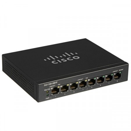 Cisco SG110D-08HP Switch PoE 8-Port Gigabit Ethernet Unmanaged