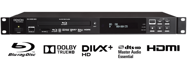 Blue-ray、DVD、CD/SD/USBメディアプレーヤー DENON PROFESSIOAL DN