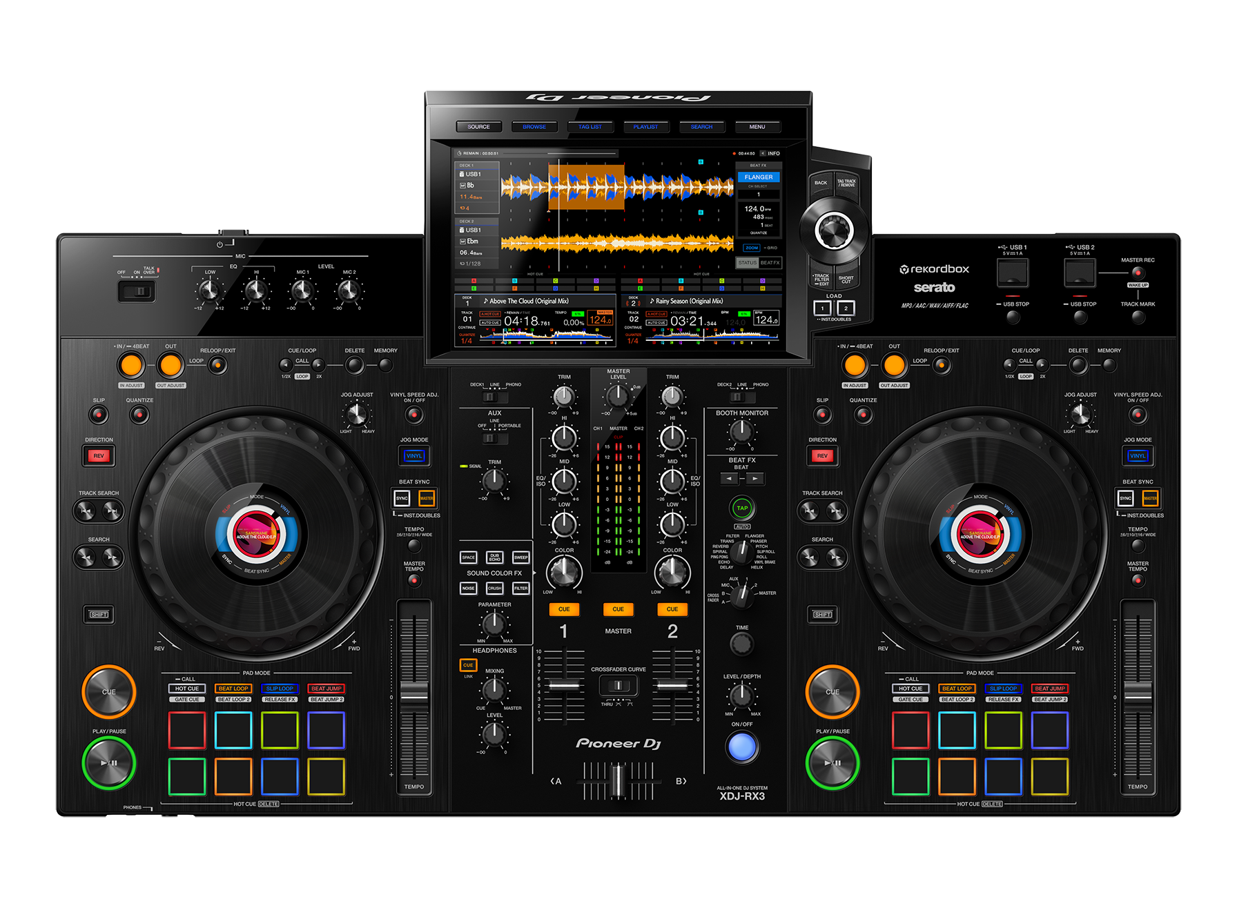 Pioneer DJ XDJ-RX3 | 10.1インチのタッチディスプレイを搭載した