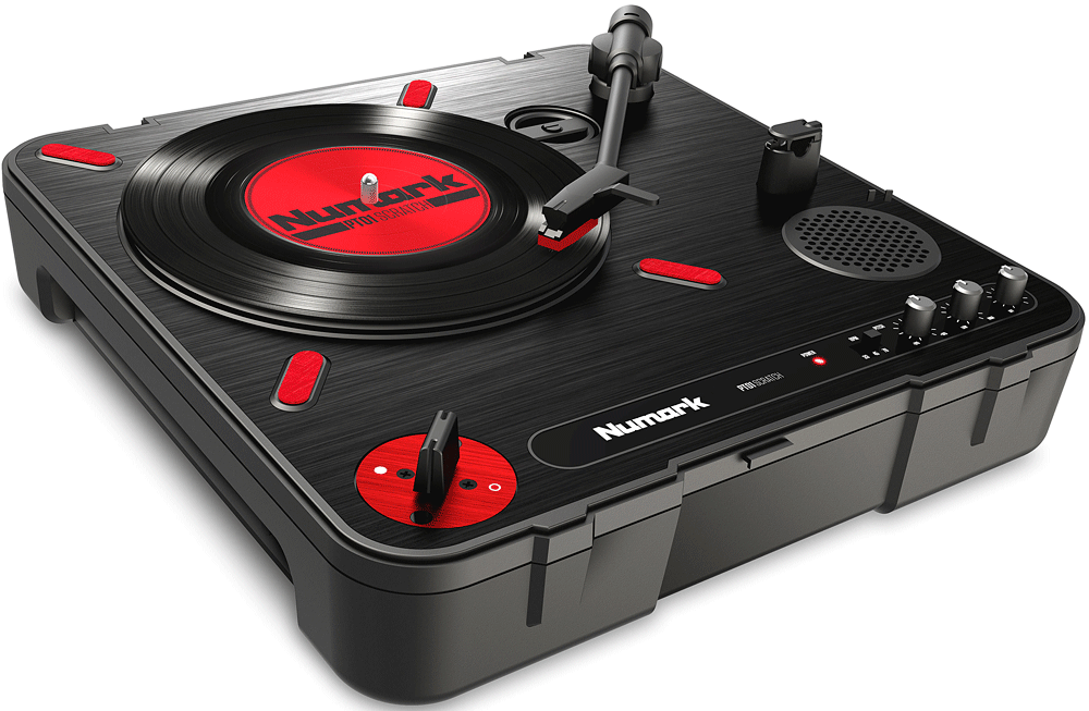 7インチレコード対応ポータブルターンテーブル Numark PT01 SCRATCH