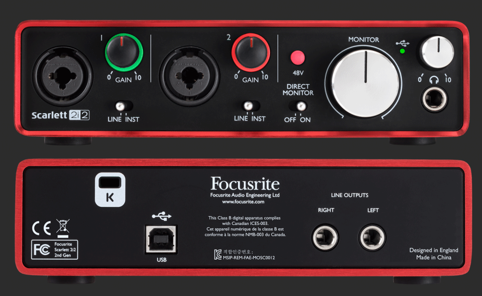 Focusrite Scarlett Gen2 シリーズ クラス最小レイテンシーを実現